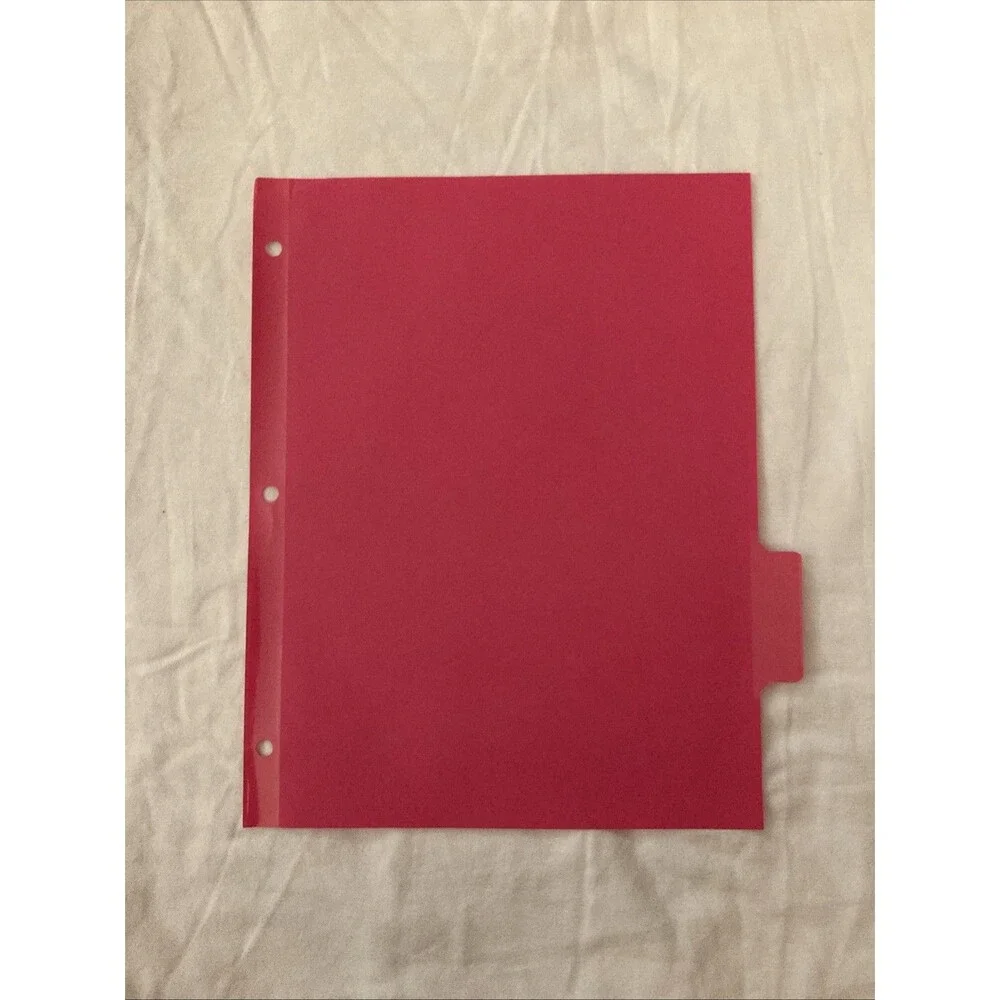 Unbranded 11”x8.5” Paper Pink Binder Divider | 1 Count